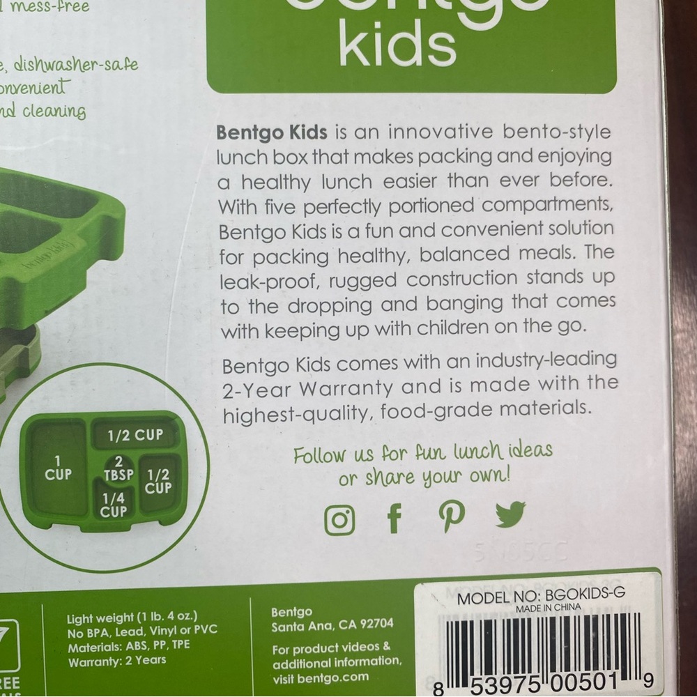Bentgo Green durable & leak proof kids lunch box - Picture 4 of 4